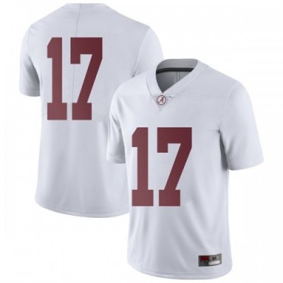 Men's Alabama Crimson Tide #17 Jaylen Waddle White Limited NCAA College Football Jersey 2403LQYC2